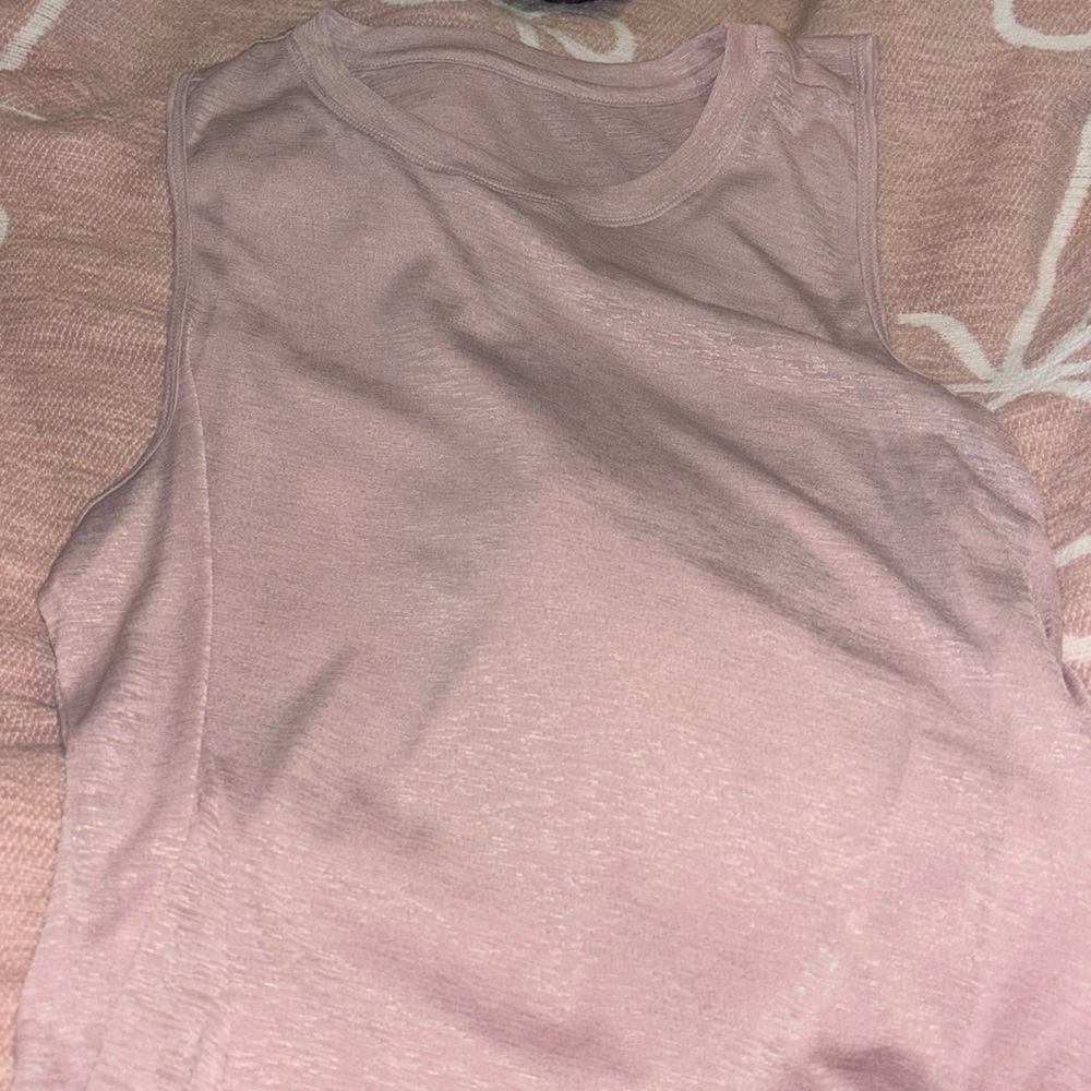 Pink See-through tank top/cover-up